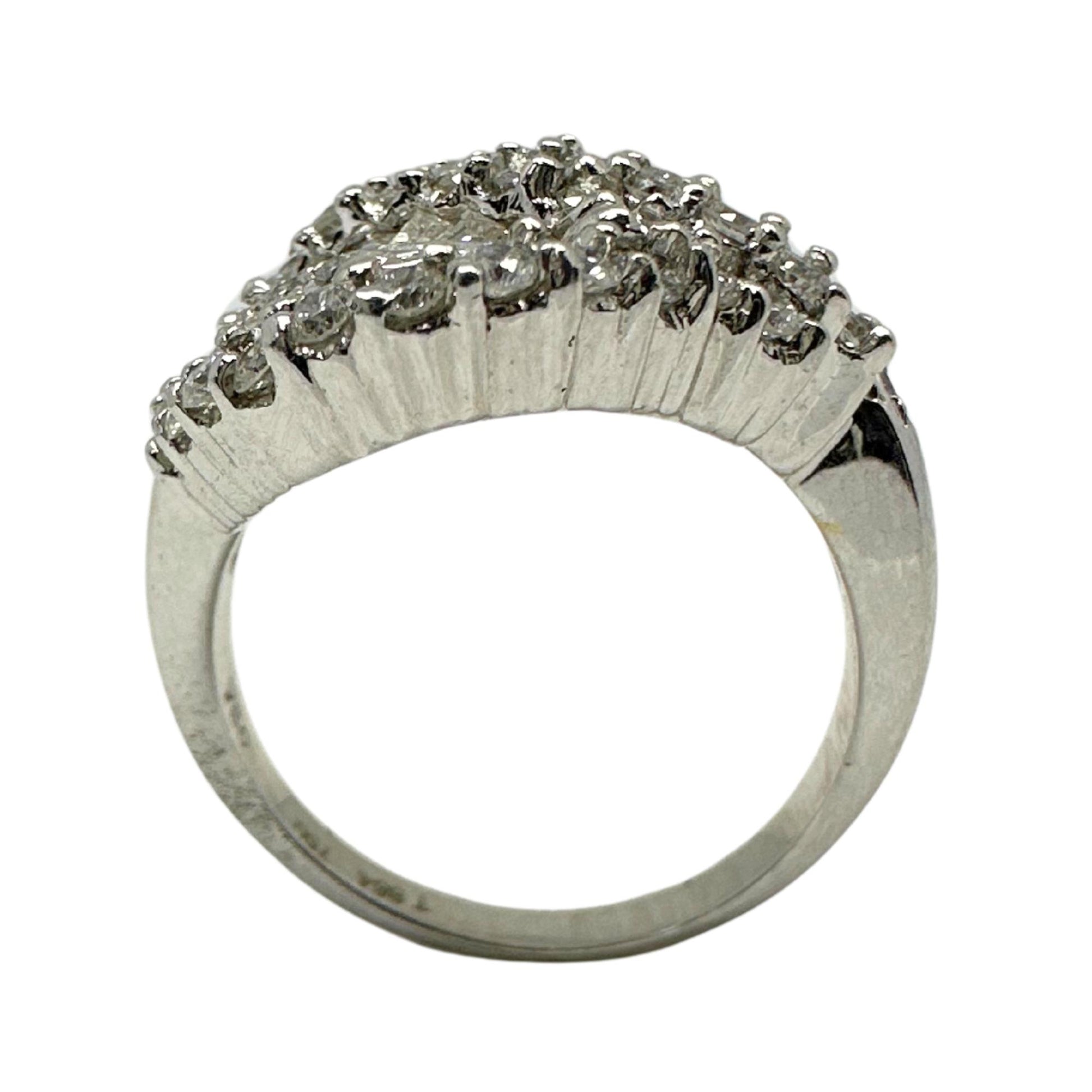 18K White Gold Tapered Baguette Cut Diamond Ring