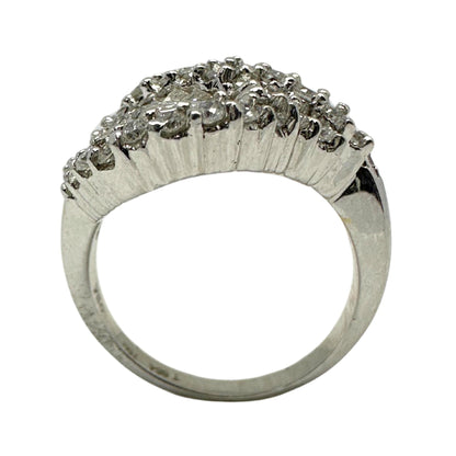 18K White Gold Tapered Baguette Cut Diamond Ring