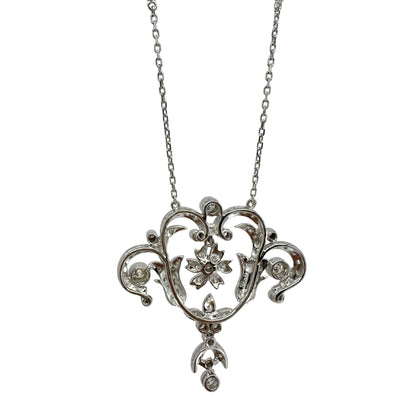 18K White Gold Diamond Necklace