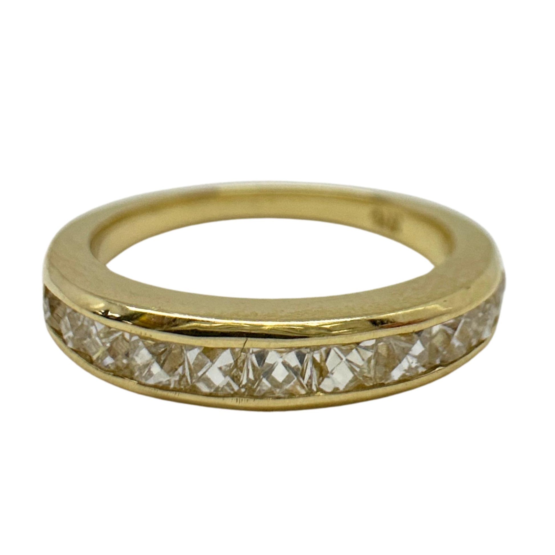 14K Yellow Gold 0.79 Carat Repurposed French Cut Diamond Band - Size 5