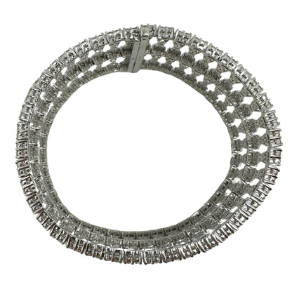 18K White Gold 9.48 Carat Diamond Bracelet - 7 inches