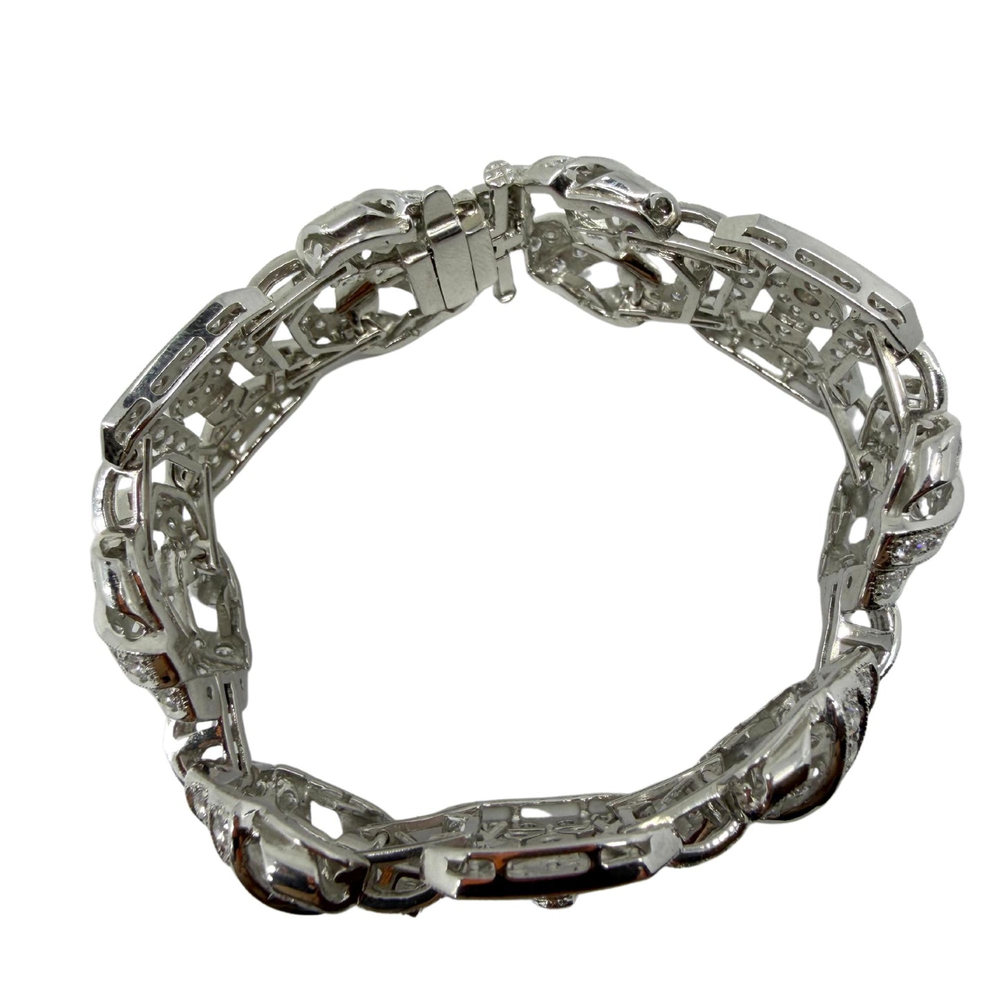 18K White Gold 11.93 Carat Diamond Bracelet - 7 inches