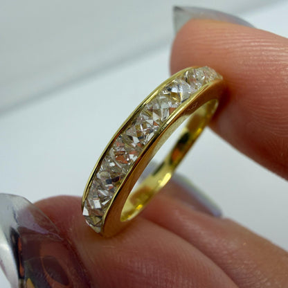18K Yellow Gold 1.18 Carat Repurposed French Cut Diamond Band - Size 5