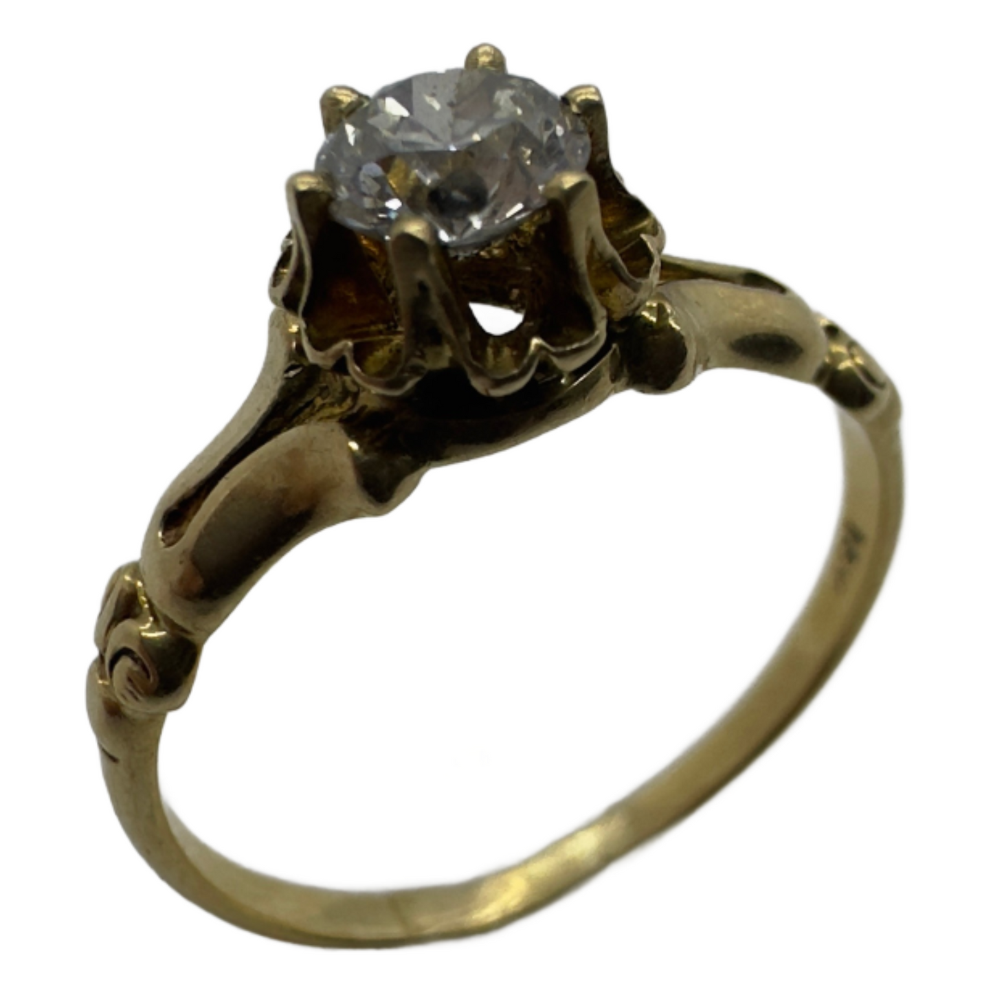 14k Victorian Diamond Engagement Ring