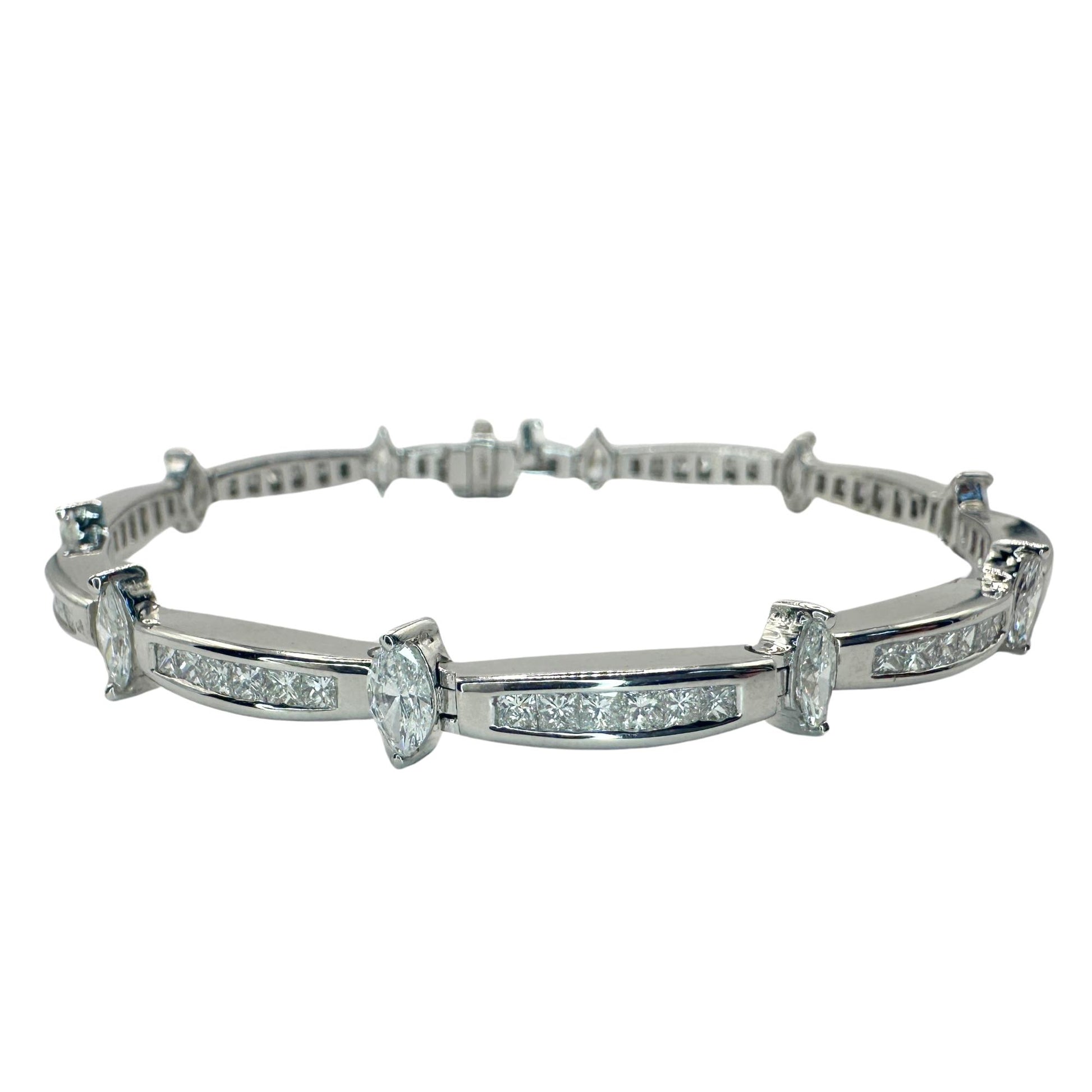 18K 5.02 Carat Diamond Bracelet - 7.5 inches