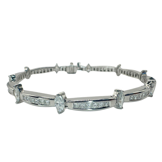 18K 5.02 Carat Diamond Bracelet - 7.5 inches