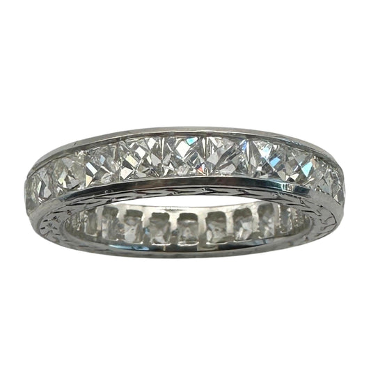 Platinum 2.75 Carat Repurposed French Cut Diamond Eternity Band - Size 5