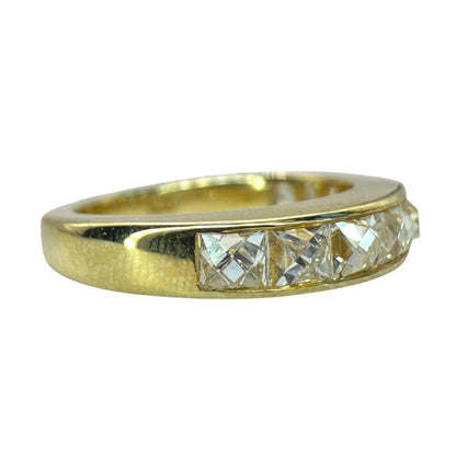 18k Yellow Gold 1.75 Carat Reclaimed French Cut Diamond Band - Size 5