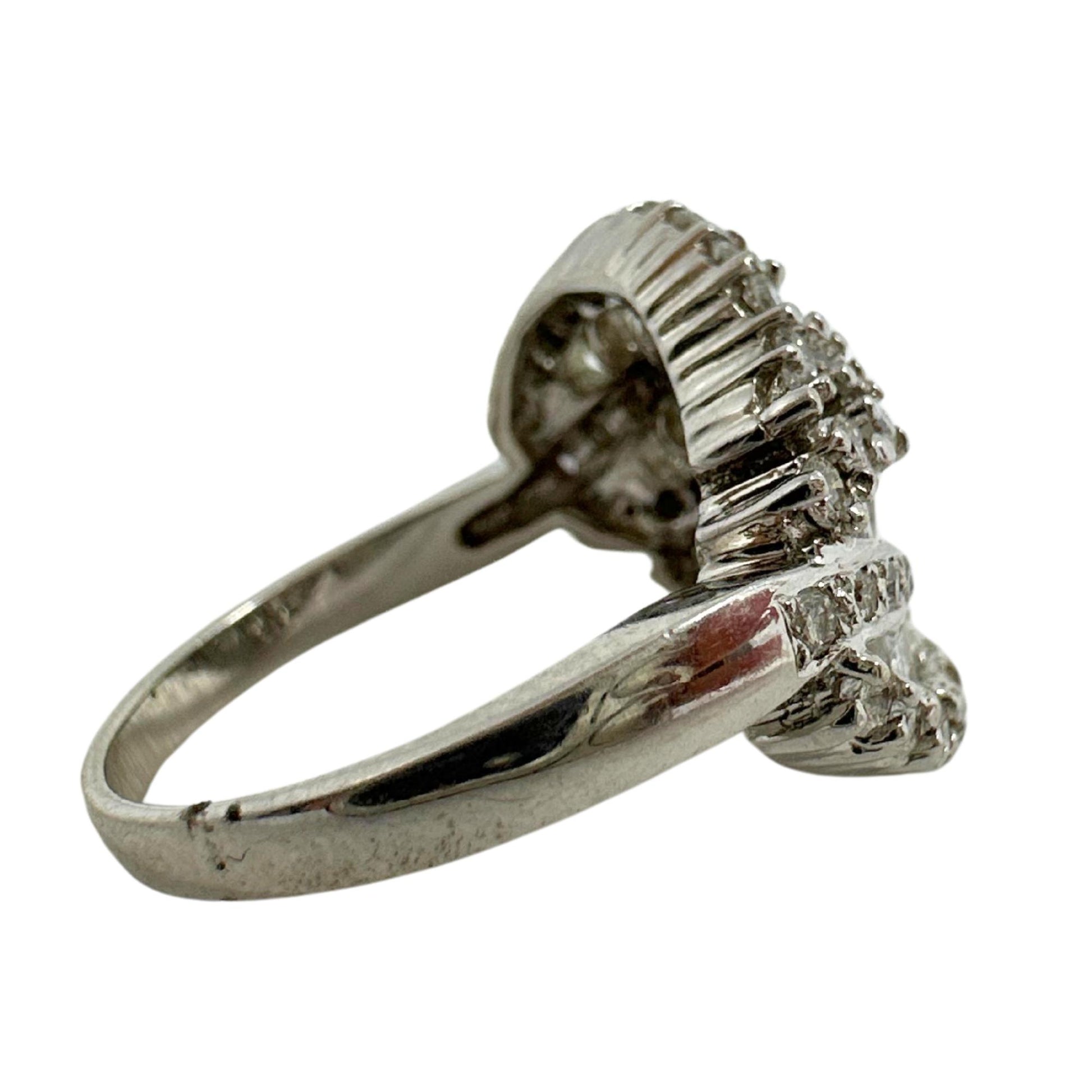 18K White Gold Tapered Baguette Cut Diamond Ring