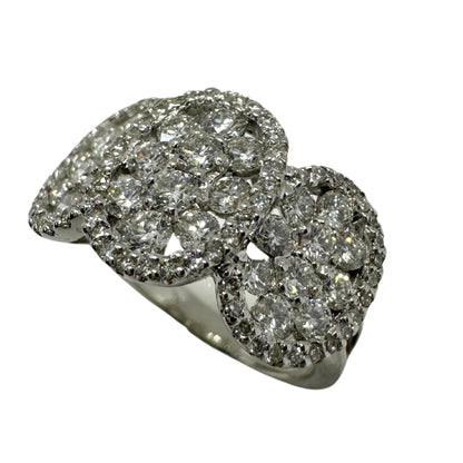 18K White Gold Diamond Cluster Ring