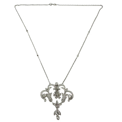 18K White Gold Diamond Necklace