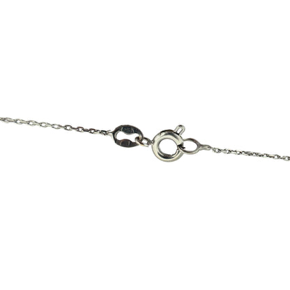 18K White Gold Marquise Cut Diamond Pendant Necklace