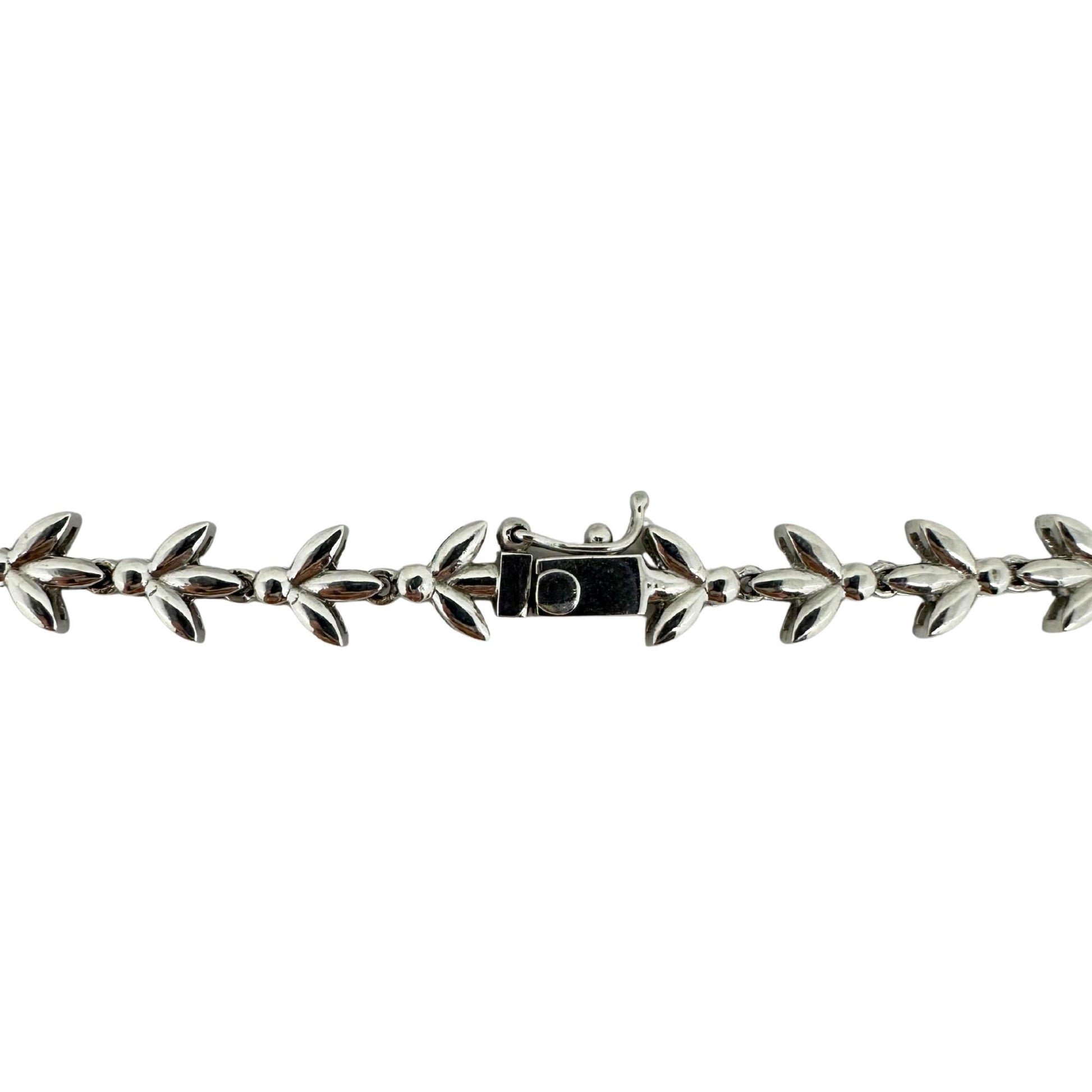 18K White Gold Diamond and Ruby Choker Necklace - 15 inches