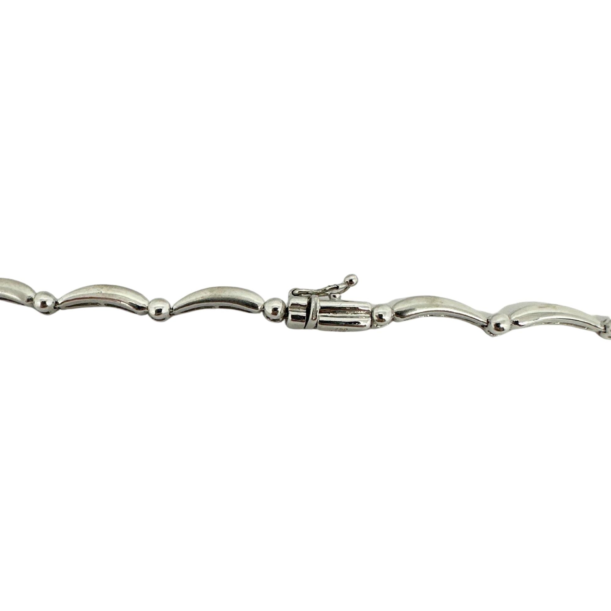 18K White Gold White Diamond and Briolette Black Diamond Bow Necklace
