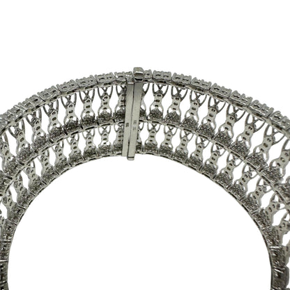 18K White Gold 9.48 Carat Diamond Bracelet - 7 inches