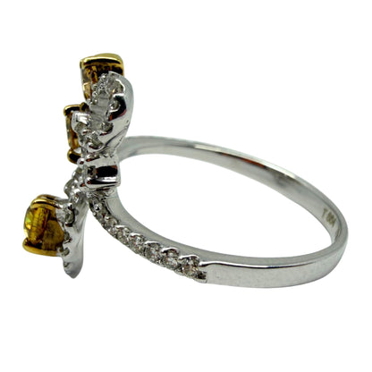 18k White and Brown Diamond Ring