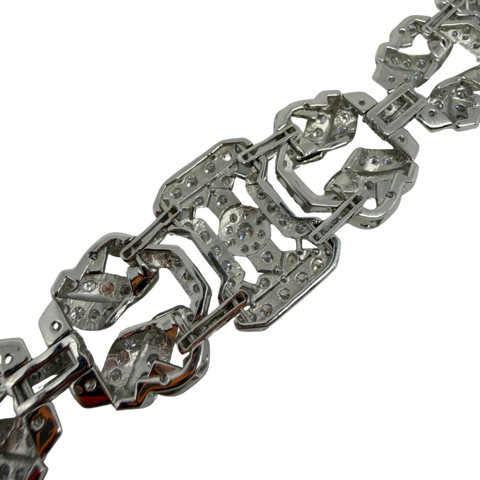 18K White Gold 11.93 Carat Diamond Bracelet - 7 inches
