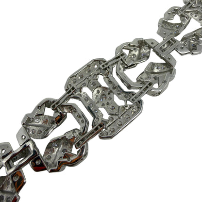 18K White Gold 11.93 Carat Diamond Bracelet - 7 inches