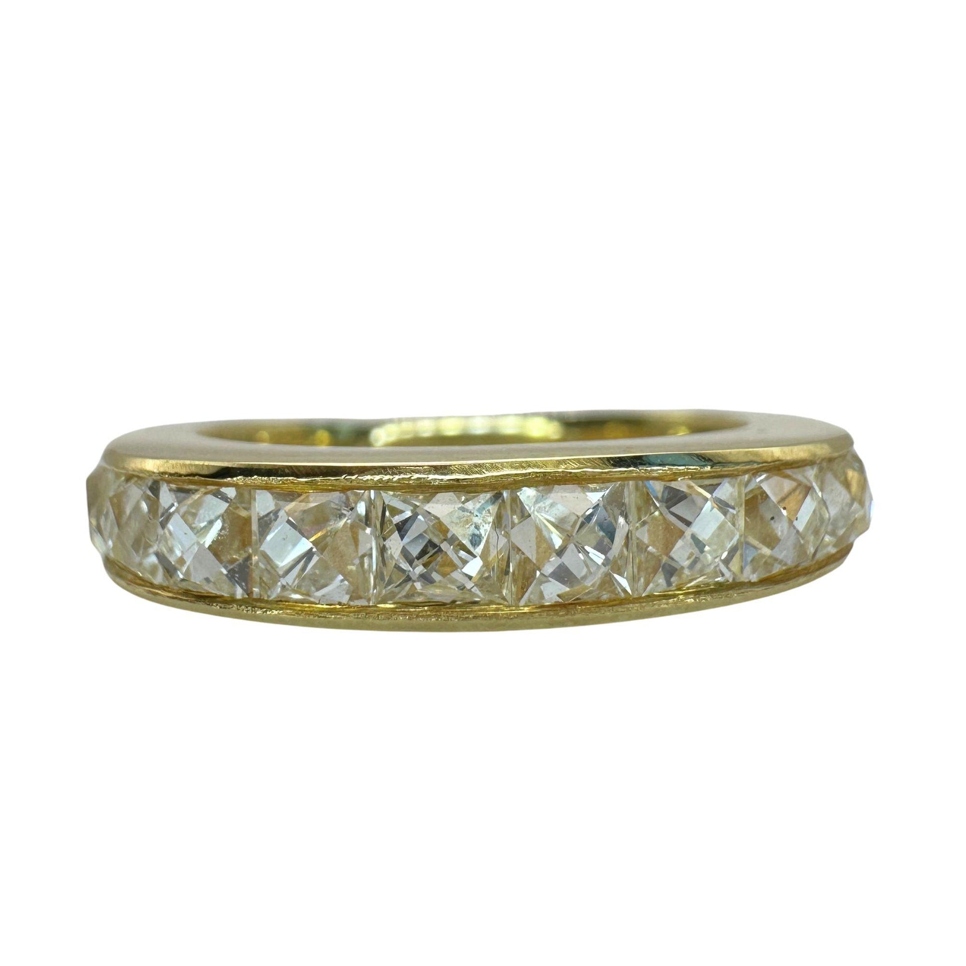 18k Yellow Gold 1.75 Carat Reclaimed French Cut Diamond Band - Size 5