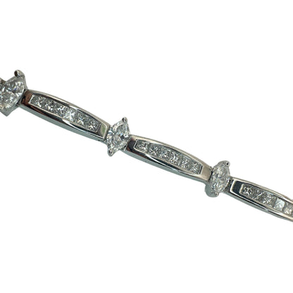 18K 5.02 Carat Diamond Bracelet - 7.5 inches