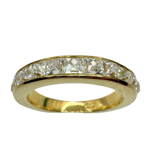 18K Yellow Gold 1.84 Carat Repurposed French Cut Diamond Band - Size 5