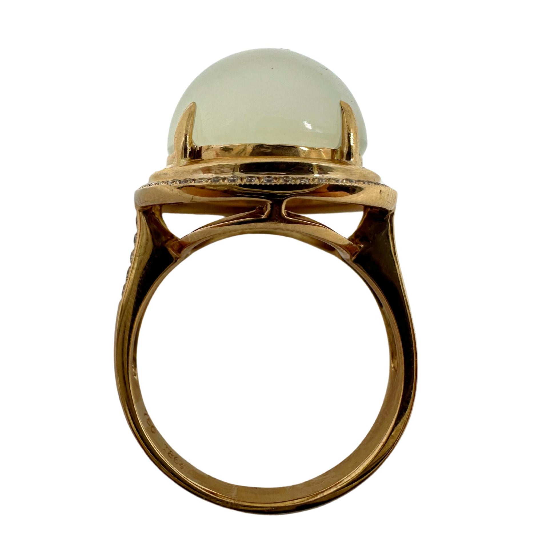 18K Rose Gold Diamond and Moonstone Cocktail Ring