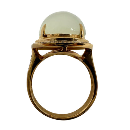 18K Rose Gold Diamond and Moonstone Cocktail Ring