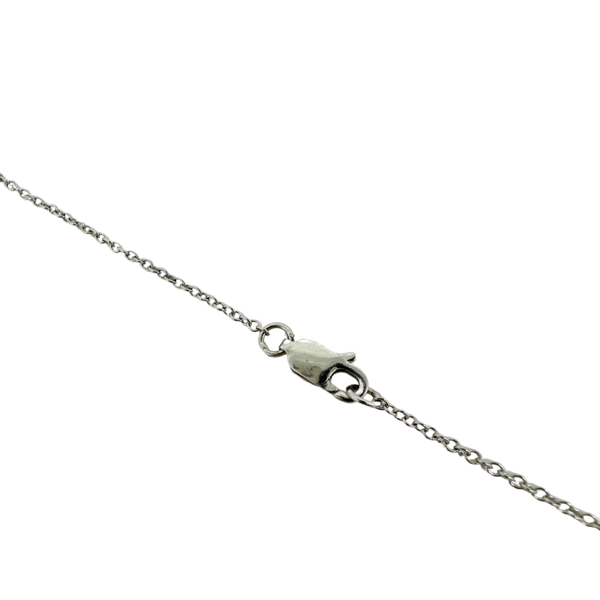 18K White Gold Marquise Cut Diamond and Pear Cut Emerald Necklace