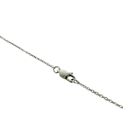 18K White Gold Marquise Cut Diamond and Pear Cut Emerald Necklace