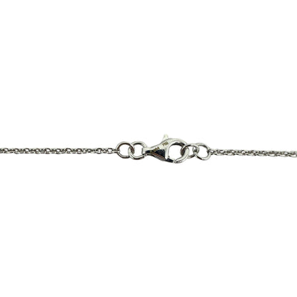 18K White Gold Diamond Bow and Floral Necklace