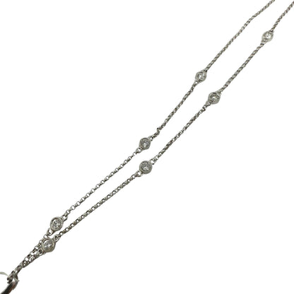 18K White Gold Diamond Pendant Chandelier Necklace