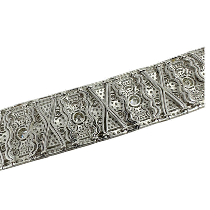 18K White Gold Diamond Bracelet - 7 inches
