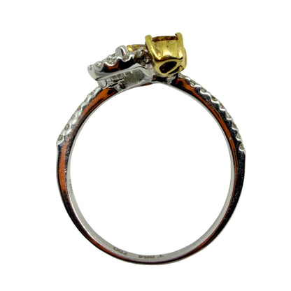 18k White and Brown Diamond Ring