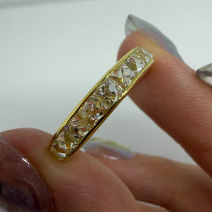 18K Yellow Gold 2.06 Carat Repurposed French Cut Diamond Band - Size 6
