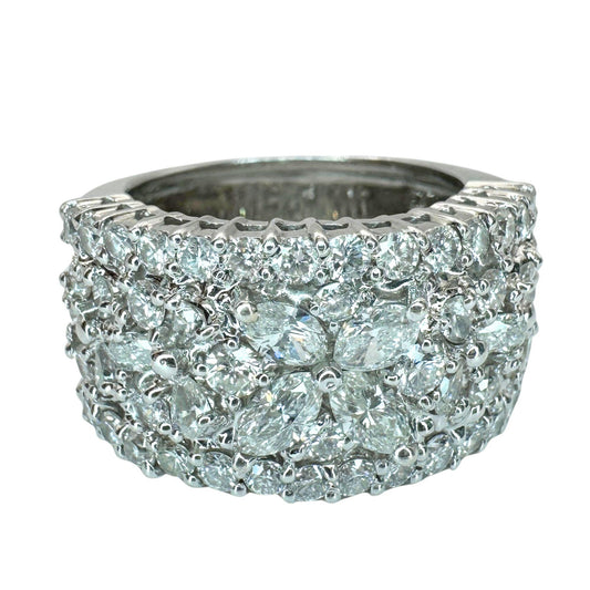 18k Diamond Wide Band Ring