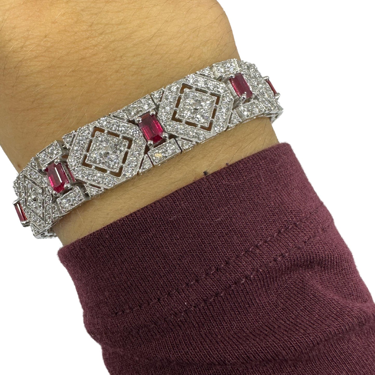 18K Diamond and Ruby Bracelet