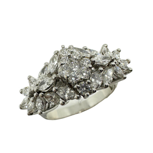 18k White Gold Marquise Cut Diamond Ring