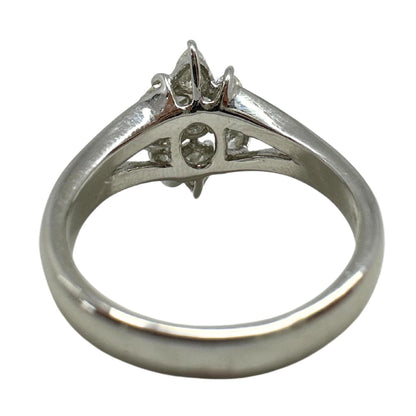 18K White Gold Marquise and Pear Cut Diamond Ring