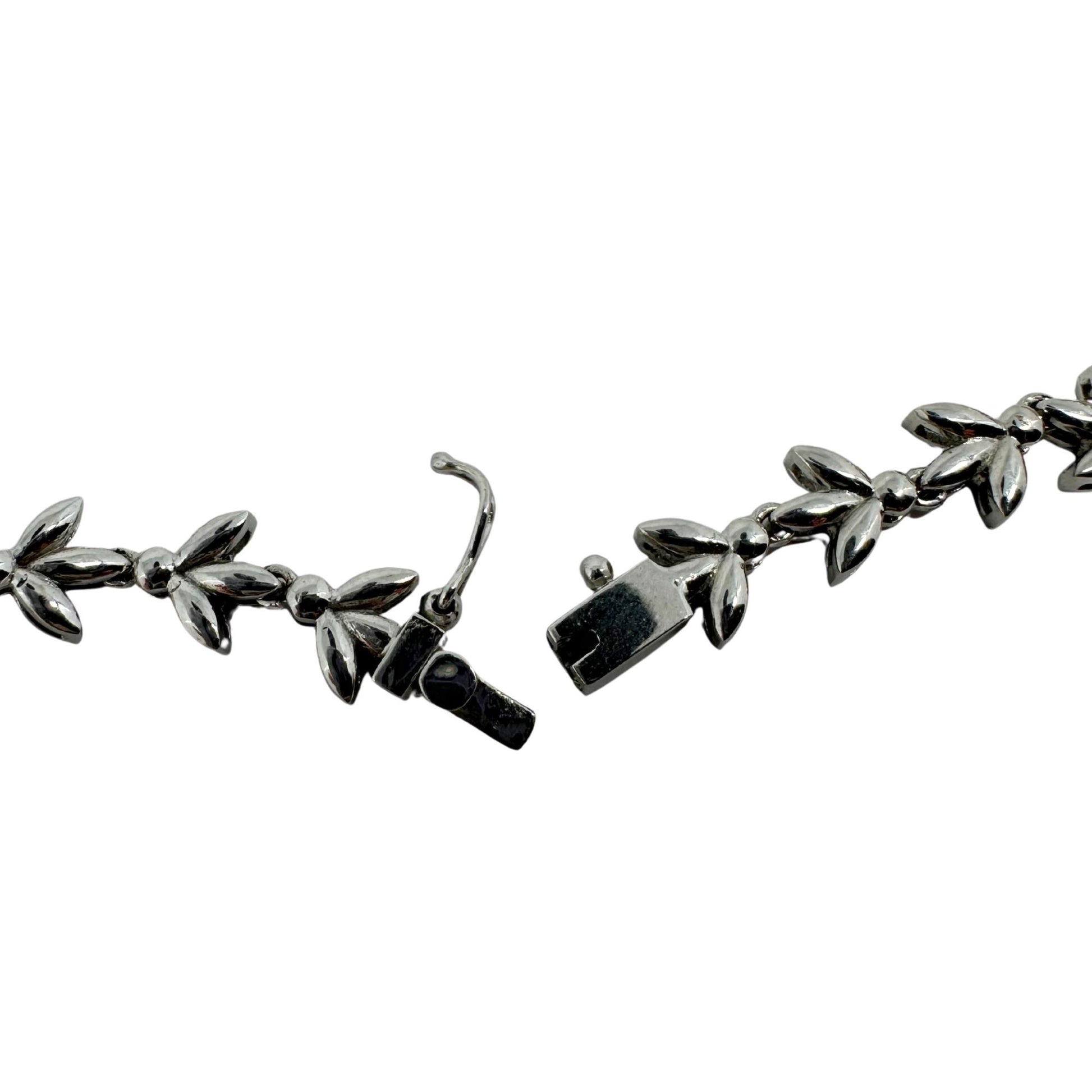 18K White Gold Diamond and Ruby Choker Necklace - 15 inches