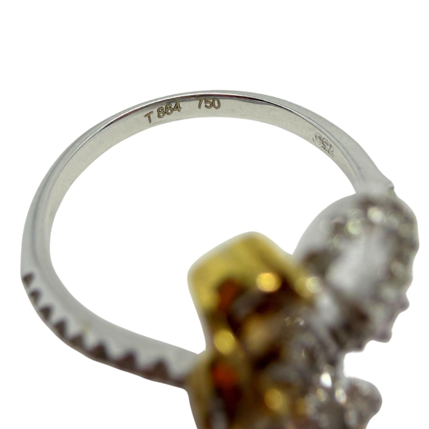 18k White and Brown Diamond Ring