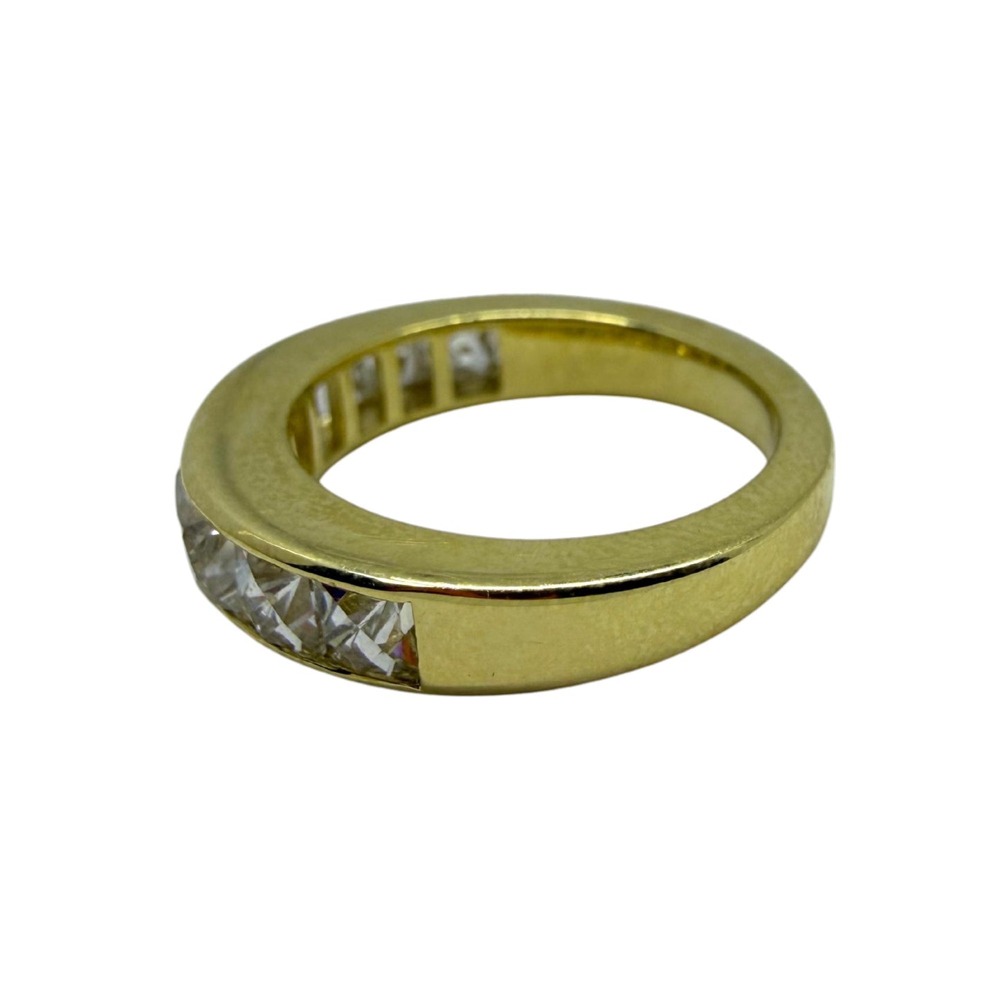 18K Yellow Gold 2.41 Carat Repurposed French Cut Diamond Band - Size 5