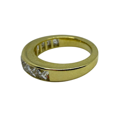 18K Yellow Gold 2.41 Carat Repurposed French Cut Diamond Band - Size 5