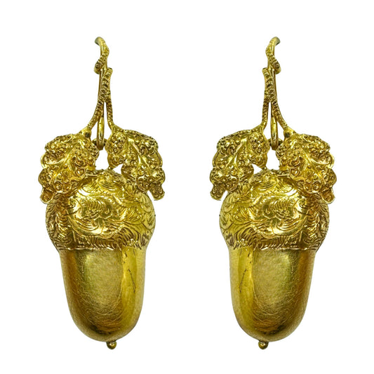 14k Victorian Acorn Earrings