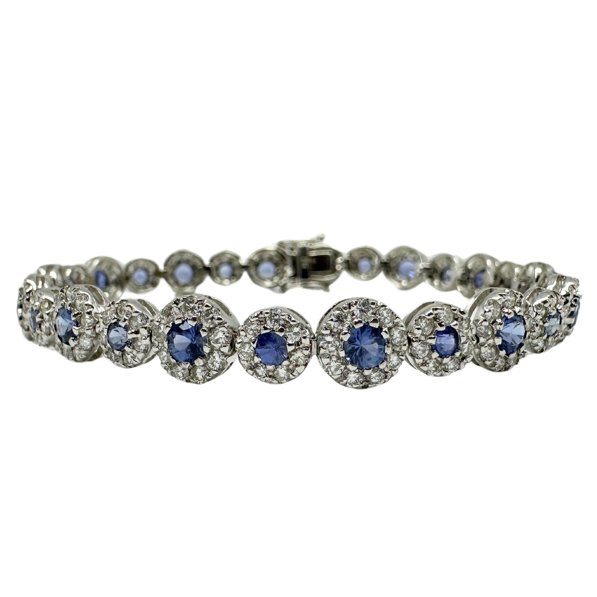 18K Diamond and Sapphire Bracelet