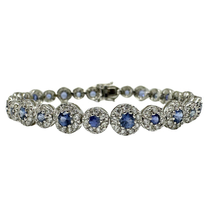 18K Diamond and Sapphire Bracelet