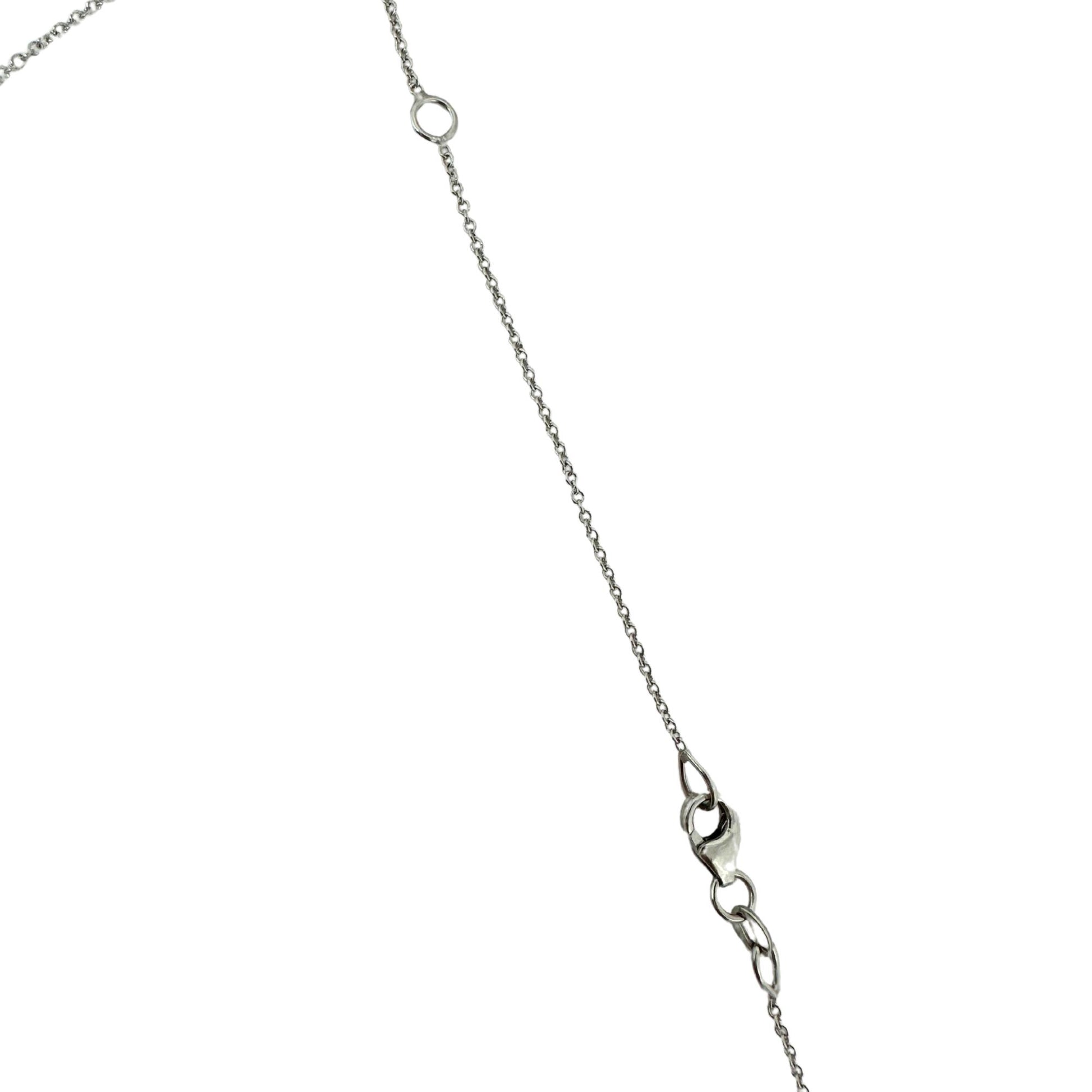 18K White Gold Diamond and Pearl Pendant Necklace