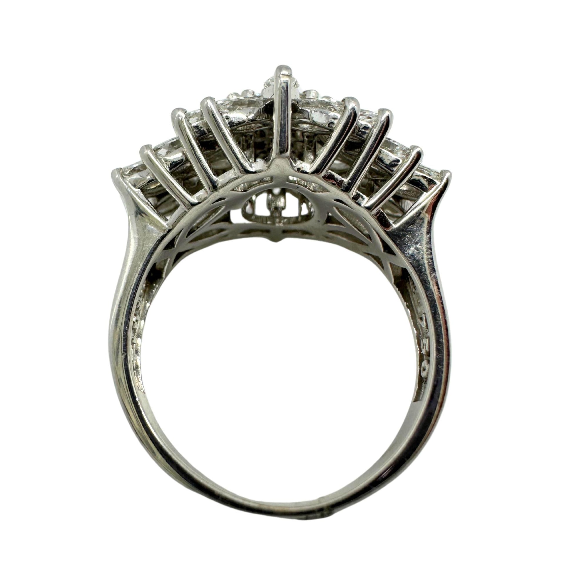 18K White Gold Marquise Cut Diamond Ring