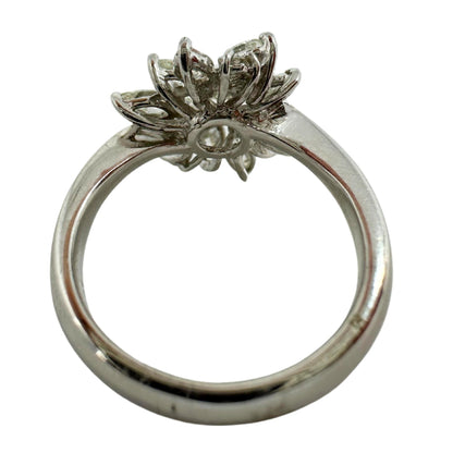 18K White Gold Marquise and Pear Cut Diamond Ring