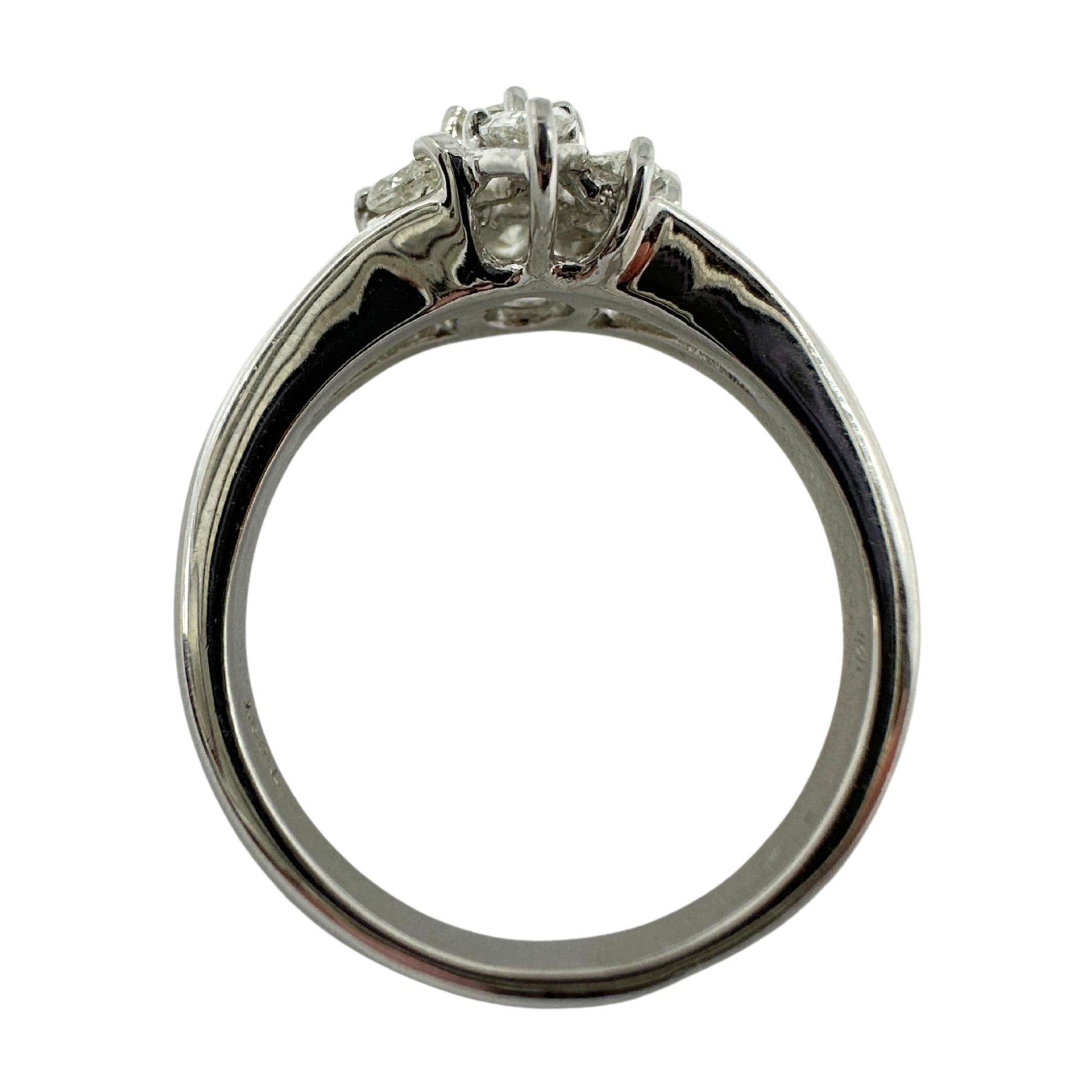 18K White Gold Marquise and Pear Cut Diamond Ring