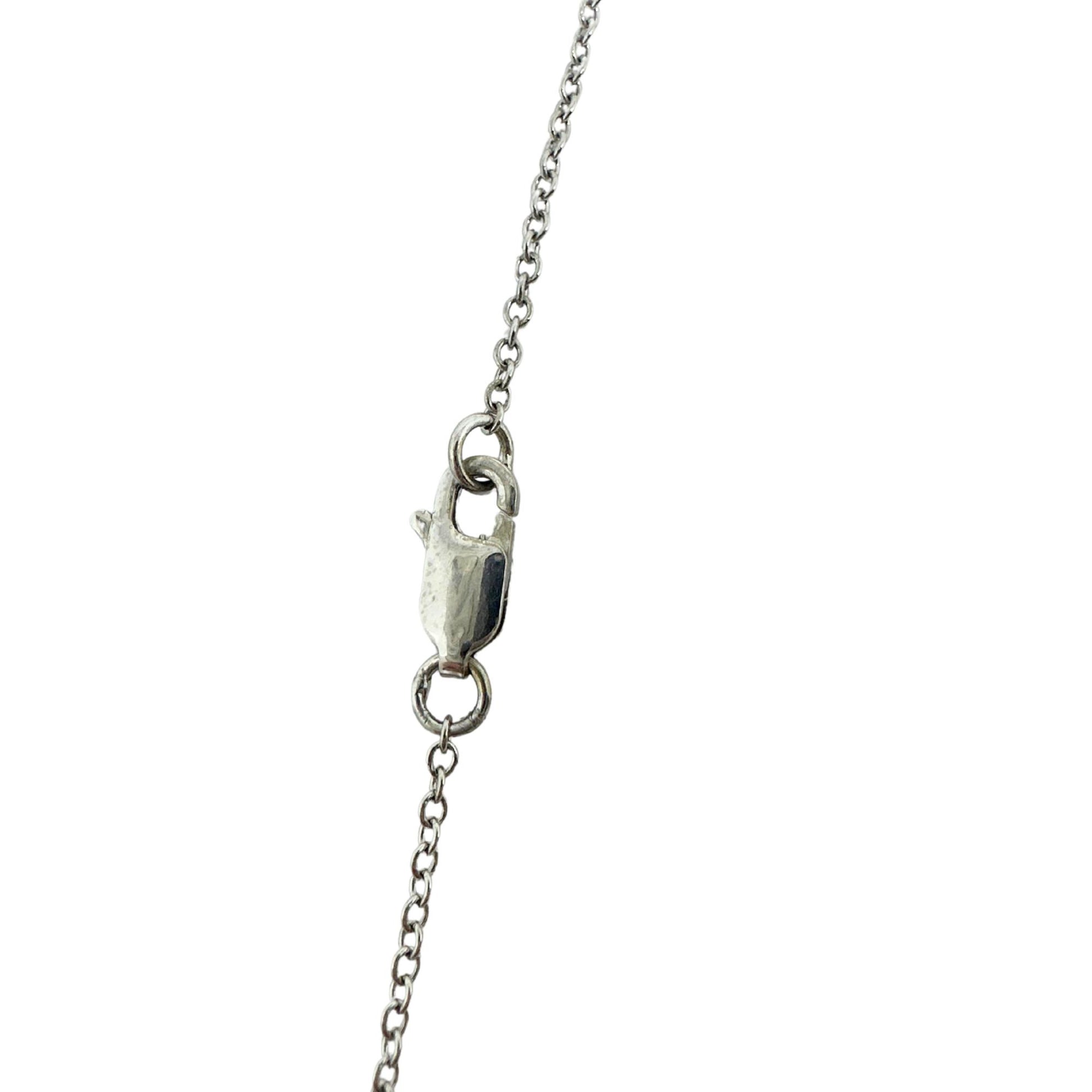 18K Two Tone Diamond and Emerald Pendant Necklace